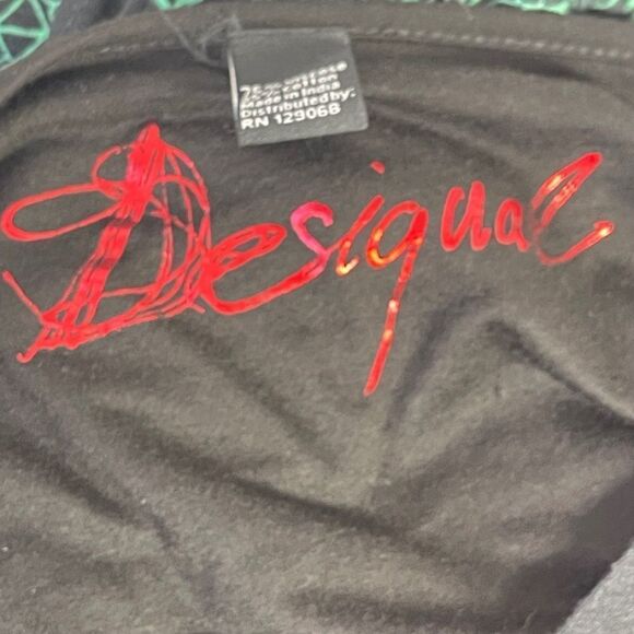 Desigual Multi Media Abstract Floral Print Dress Sz XS - Picture 7 of 10